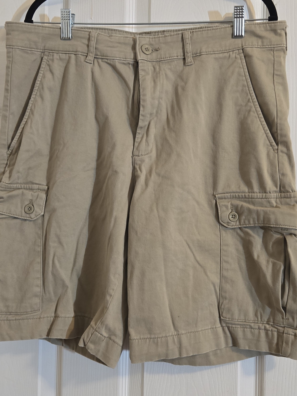 St. John's Bay Khaki Cargo Shorts with Flap Pockets
